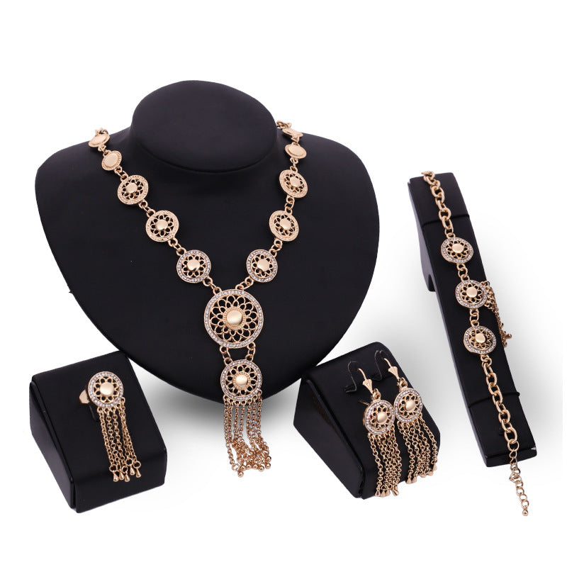 Elegant European & American Style Women's Jewelry Set for Parties - Perfect for Evening Events, Weddings & Special Occasions