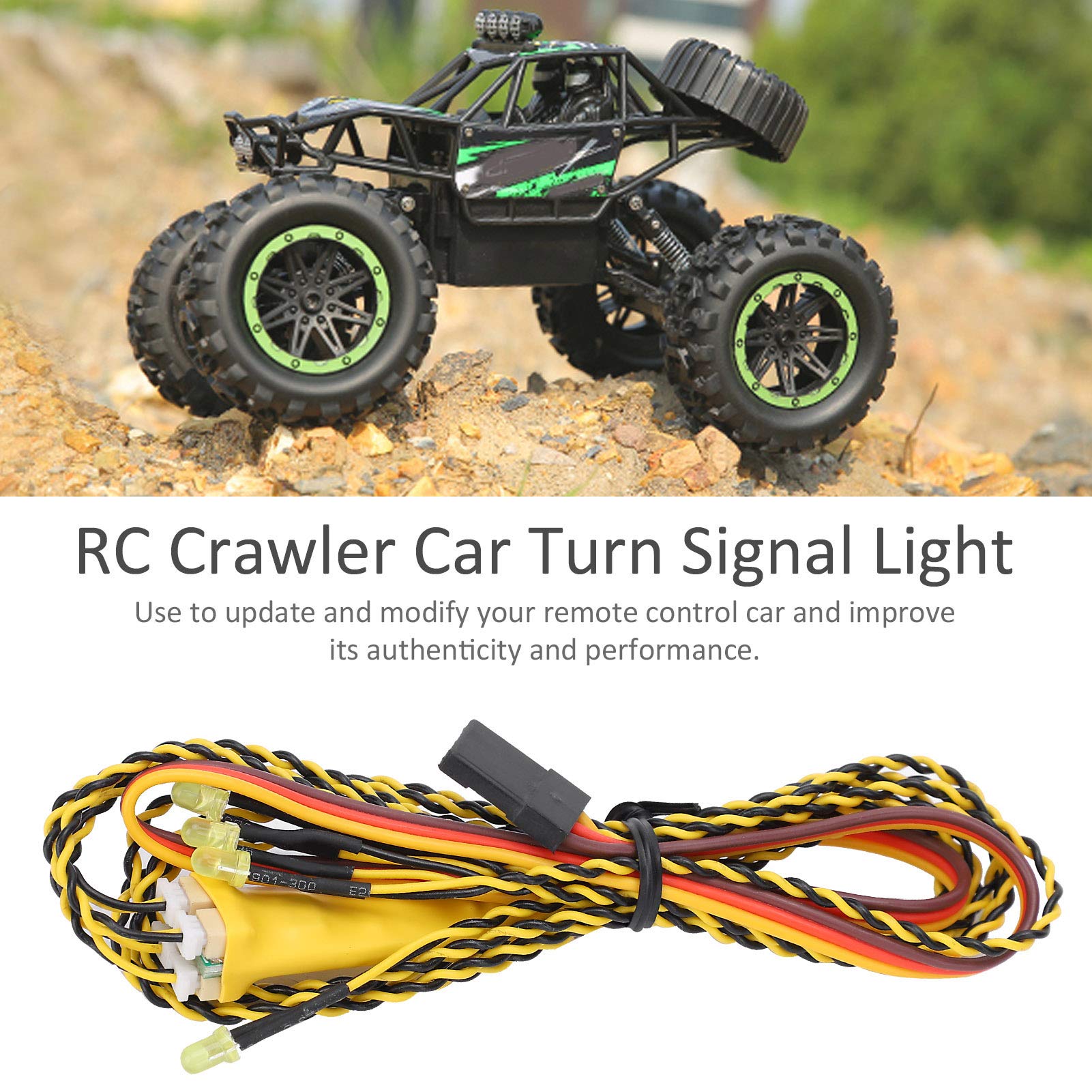 Universal RC Car Turn Signal Lights Kit - LED Linkage Light Set for RC Crawler & Drift Cars - Compatible with Radiolink, Flysky, Futaba - Perfect for Night Racing & Off-Road Adventures