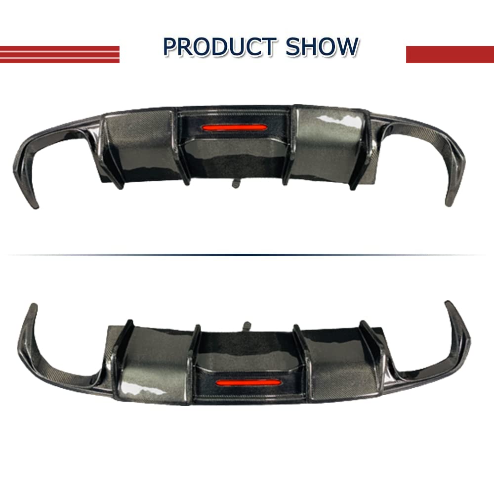 Carbon Fiber Rear Bumper Lip Spoiler for 2012 Audi A4 Sedan - OEM Style Diffuser - Enhance Style & Aerodynamics - Perfect for Car Shows & Street Performance Upgrades