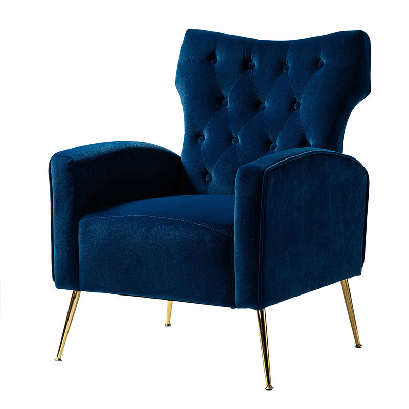 Amira Tufted Velvet Armchair - Modern Wingback Accent Chair for Living Room, Bedroom & Office - Comfortable Upholstered Lounge Chair with High Back Support