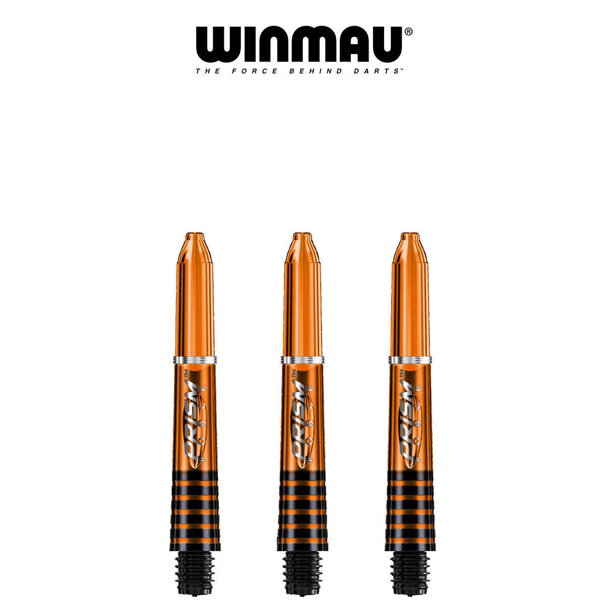 WINMAU Prism Force Ring Lock Dart Shafts - Short Orange Aluminum Dart Shafts for Professional Players | Perfect for Steel Tip Darts, Tournaments & Home Practice