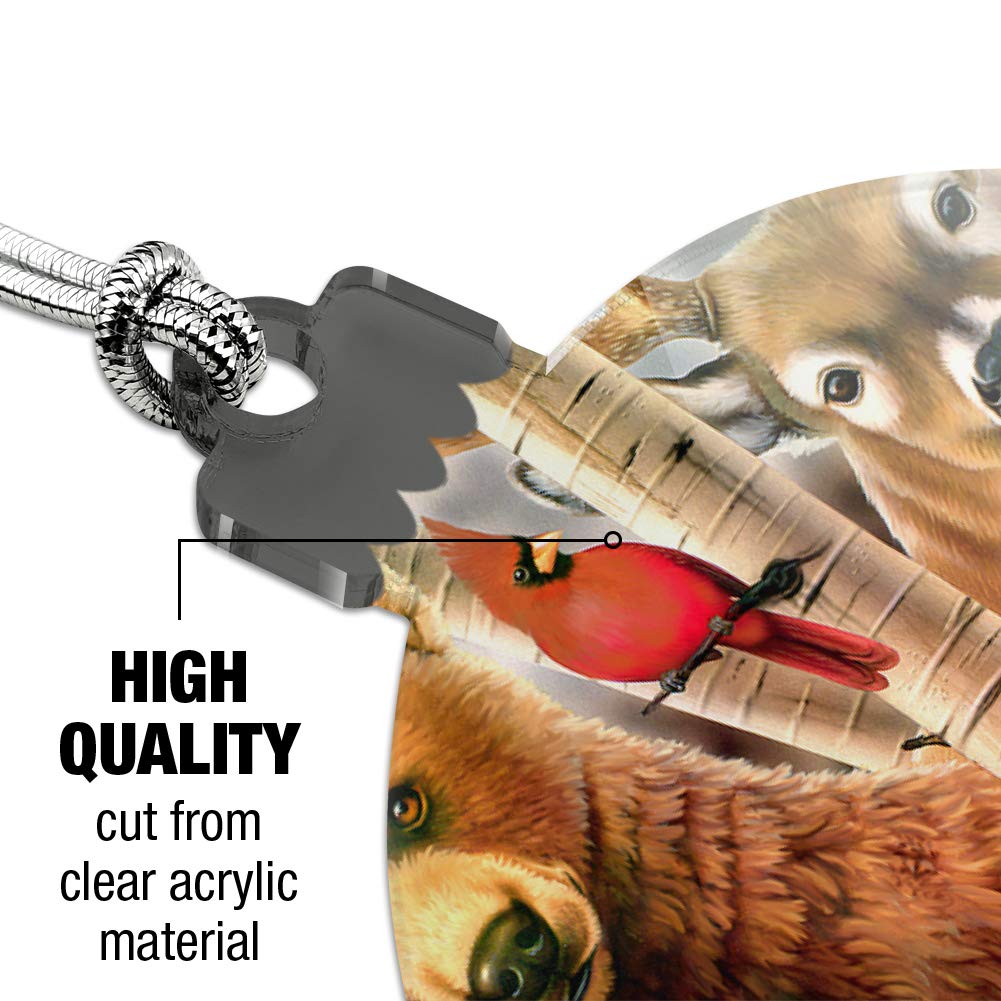 Bear Eagle Cougar Wolf Raccoon Deer Animal Acrylic Christmas Tree Ornaments - Wildlife Themed Holiday Decor for Xmas Tree, Gift & Home Decoration | Perfect for Christmas Party, Fireplace Mantel & Winter Festival Decorating