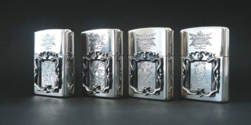 1998 Capcom Darkstalkers Vampire Savior Zippo Lighter - Morrigan, Lilith & Demitri Collectible for Gamers | Perfect for Cosplay, Gaming Conventions & Anime Collections