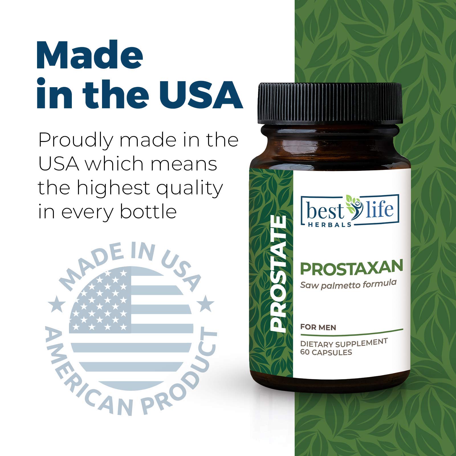ProstaXan Saw Palmetto Supplement for Men's Prostate & Bladder Support - Natural Herbal Formula for Urinary Health - 4 Bottles (120 Capsules) - Supports Healthy Flow & Comfort - Perfect for Active Men & Seniors