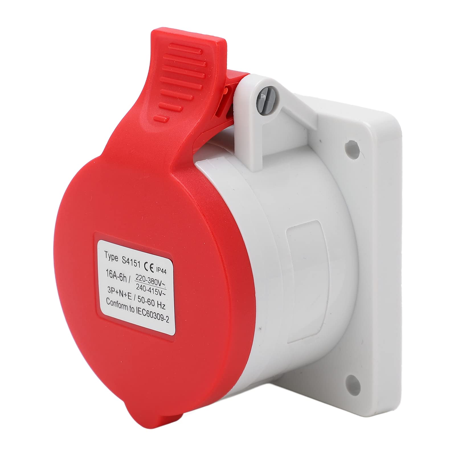 16A 5-Pin Industrial Waterproof Power Socket - High Power Safe Connector for Electronics & Heavy Duty Installations - Straight Plug Industrial Power Outlet for Workshops, Factories & Outdoor Use