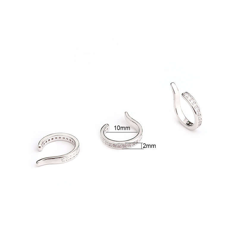 18K Gold No-Piercing Minimalist Cartilage Ear Cuff - Elegant Spiral Ear Cuff Jewelry for Women | HSPJ1906 | Perfect for Everyday Wear, Parties & Special Occasions