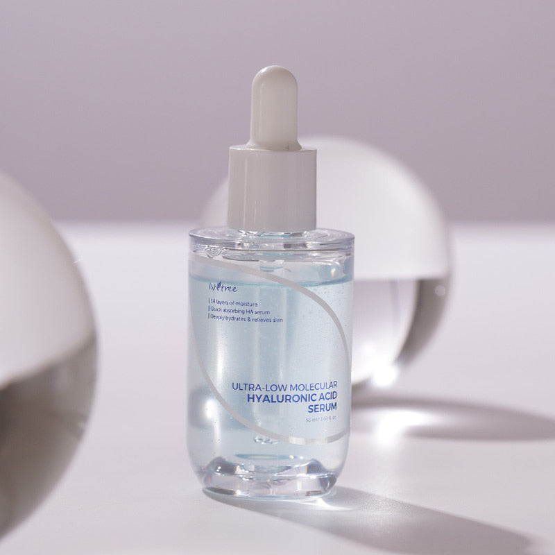 Isntree Ultra Low Molecular Hyaluronic Acid Serum 50ml - Deep Hydration for Dry Skin, Anti-Aging Face Treatment - Perfect for Daily Skincare Routine & Nighttime Moisturizing