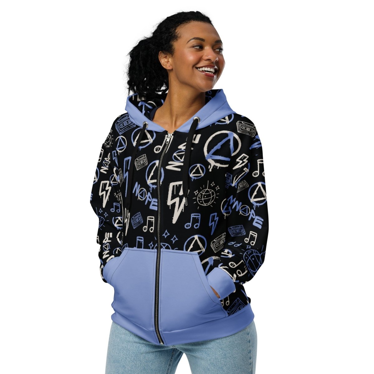 Sober Beats Music Inspired Zip Hoodie - Stylish & Comfortable Pullover for Streetwear, Concerts & Casual Outfits