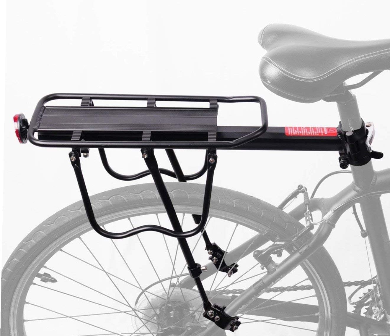 COMINGFIT® 50kg Heavy Duty Adjustable Aluminum Alloy Bike Rear Cargo Rack - Perfect for Bicycle Touring, Commuting & Grocery Hauling
