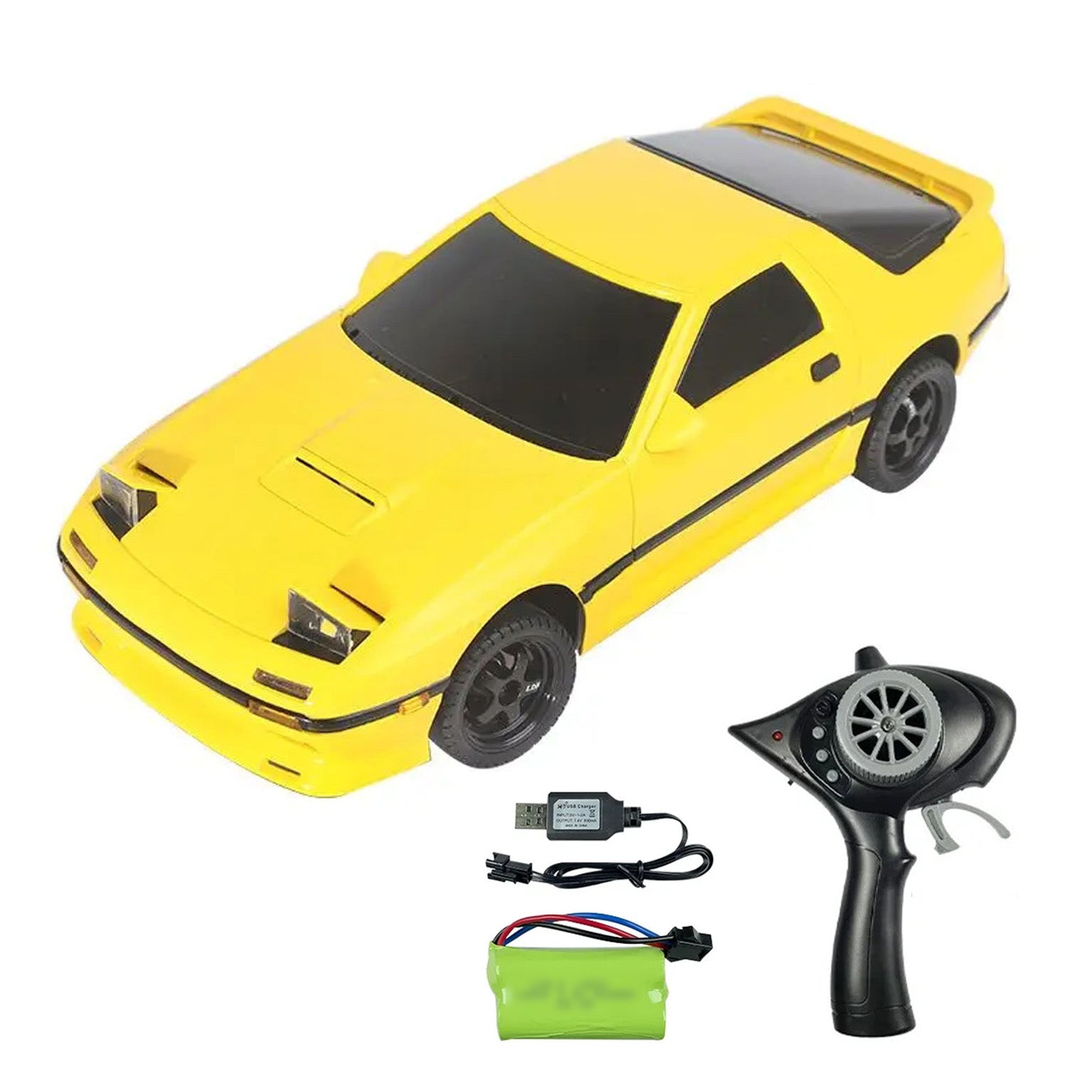1/18 LDRC 2.4G Remote Control Drift Car - High Speed RC Racing Vehicle with 10KM/H Linear Speed, LED Lights & USB Rechargeable Battery - Perfect for Indoor/Outdoor Drifting and Racing Fun (Red/Blue)