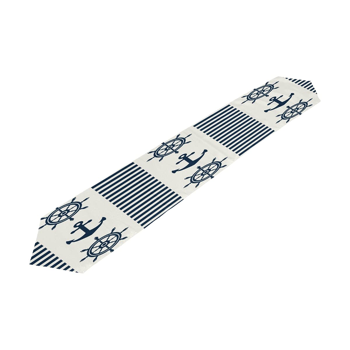ALAZA Nautical Themed Table Runner - 13x90 Inches Farmhouse Style Decorative Dining Table Cover for Family Dinners, Weddings & Christmas Parties | Machine Washable | Perfect for Coastal, Rustic or Holiday Home Decor
