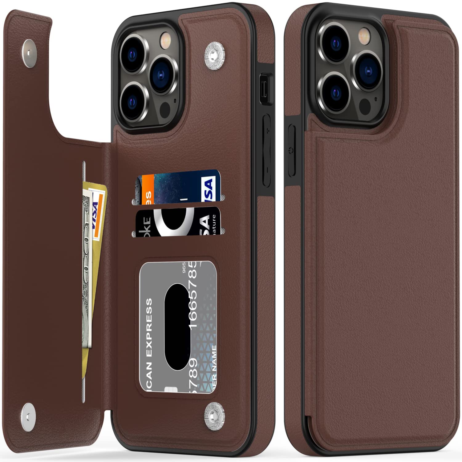 Premium Leather Wallet Case for iPhone 13 Pro 6.1