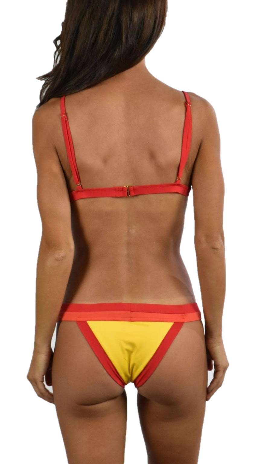 Milly Women's Amalfi Colorblock Triangle Bikini Top - Stylish Swimwear for Beach, Pool & Summer Vacations