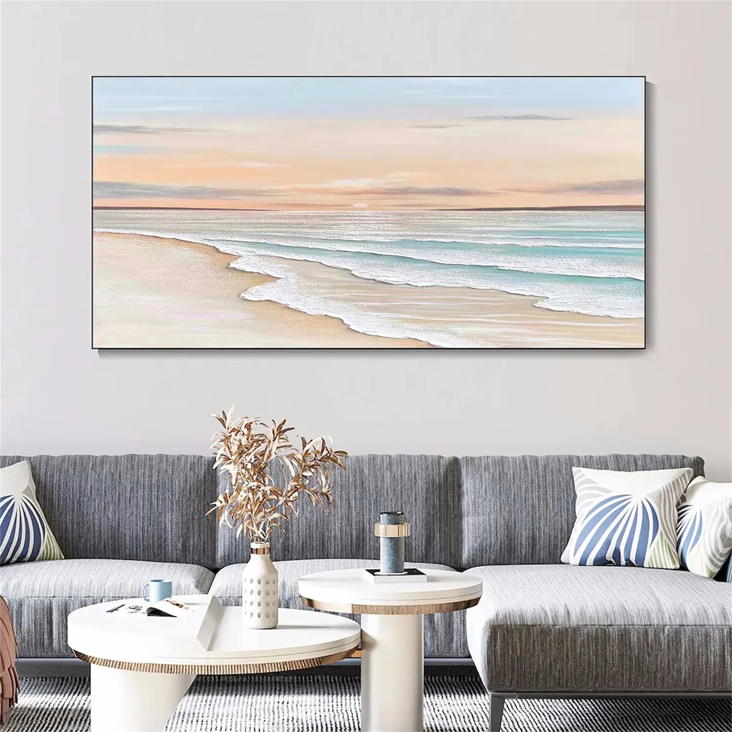 Ocean and Sky Painting #OS 165 - Stunning Seascape Wall Art for Home & Office Decor - Perfect for Living Room, Bedroom or Beach House