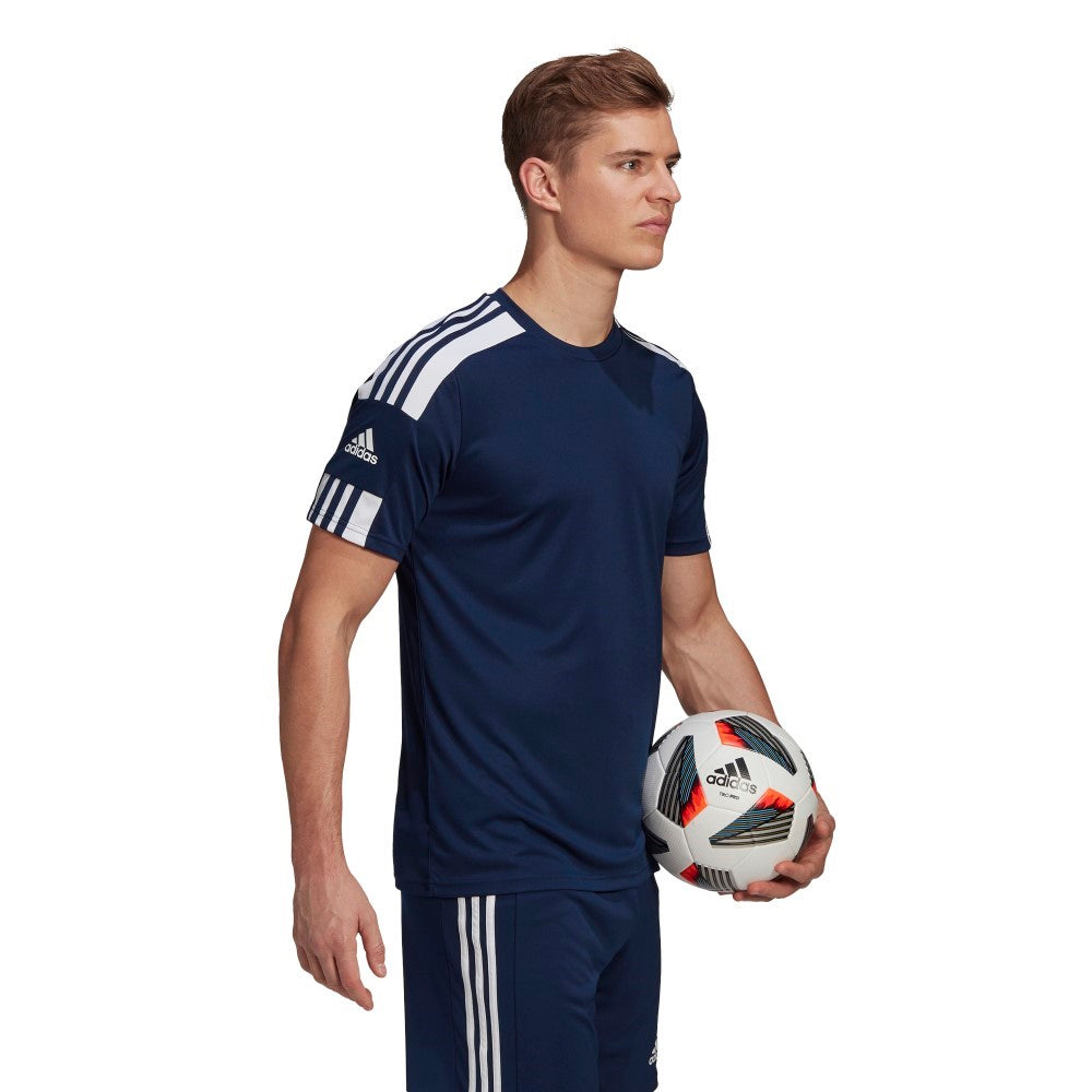 Adidas Adult Squadra 21 Soccer Jersey - Navy/White - Breathable Performance Shirt for Men - Perfect for Training, Matches & Fan Wear