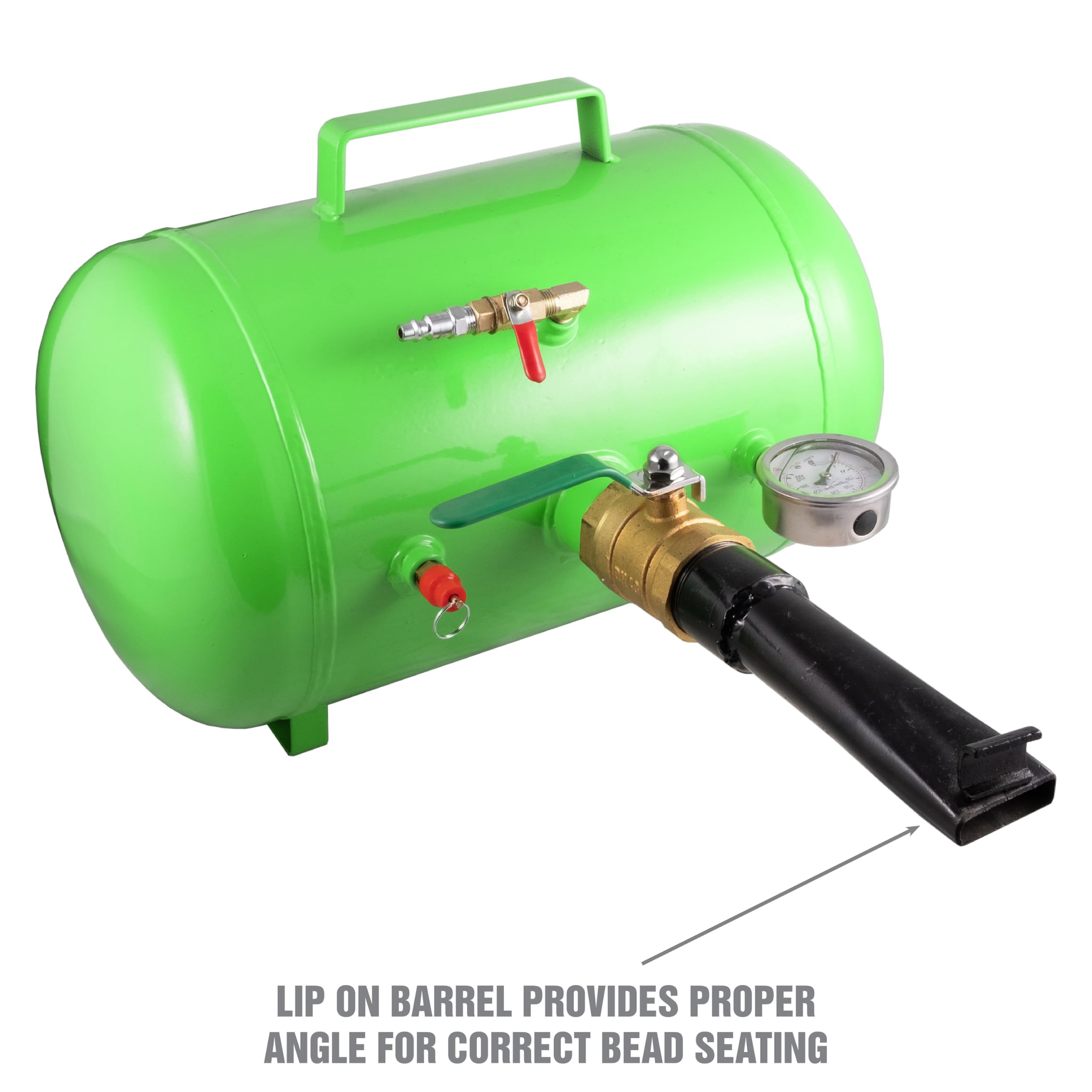 OEMTOOLS 24449 5 Gallon Tire Bead Seater - Heavy Duty Bead Blaster for 4” to 24.5” Tires with 150 PSI Capacity | CE-Certified Steel Tank | Ideal for Auto Shops, Farm Equipment & Off-Road Vehicles