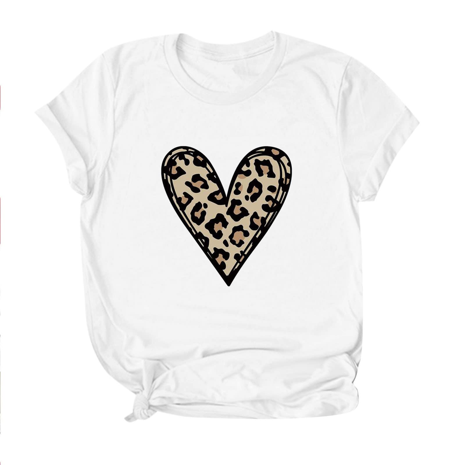 Valentine's Day Love Heart Graphic Tee for Women - Short Sleeve Loose Fit Casual T-Shirt | Perfect for Date Nights, Galentine's Parties & Romantic Gifts