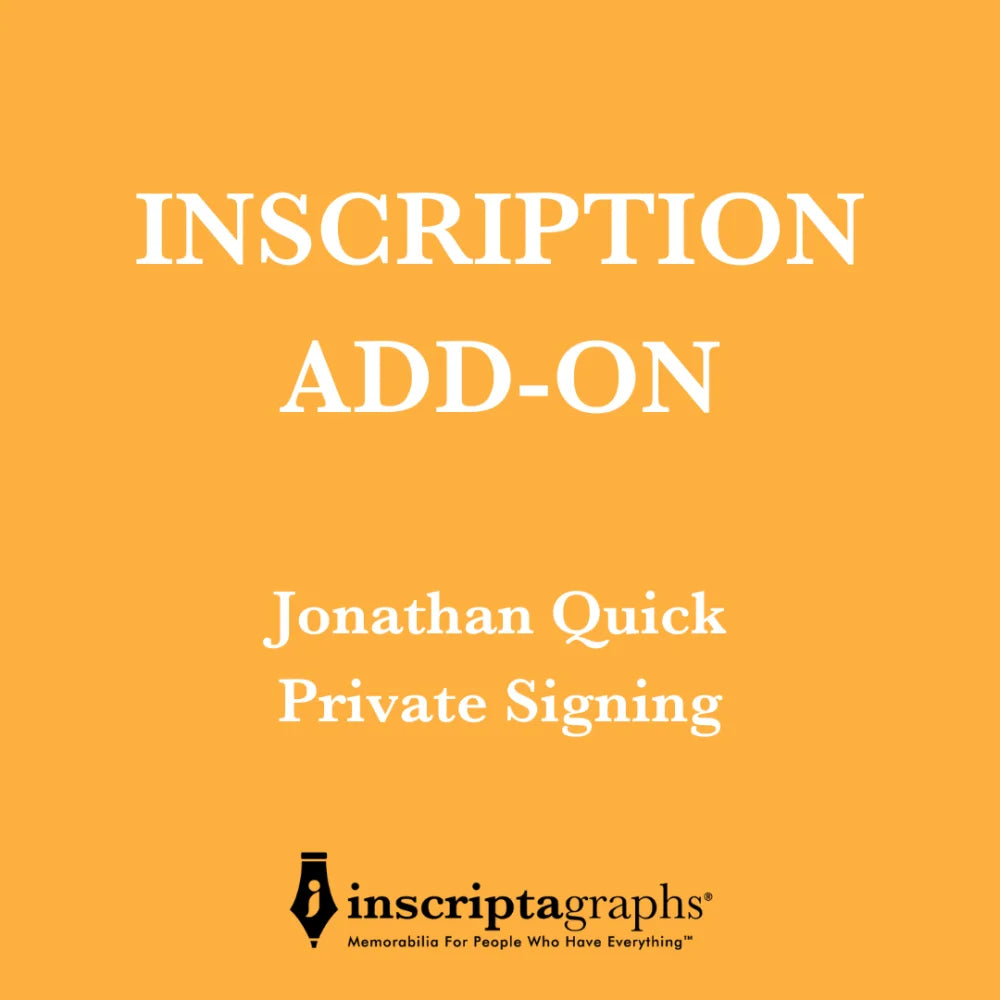 Jonathan Quick Autographed Memorabilia - Limited Edition Preorder - Signed Hockey Collectibles for Fans & Sports Enthusiasts - Perfect for Display, Gifts & Sports Memorabilia Collections