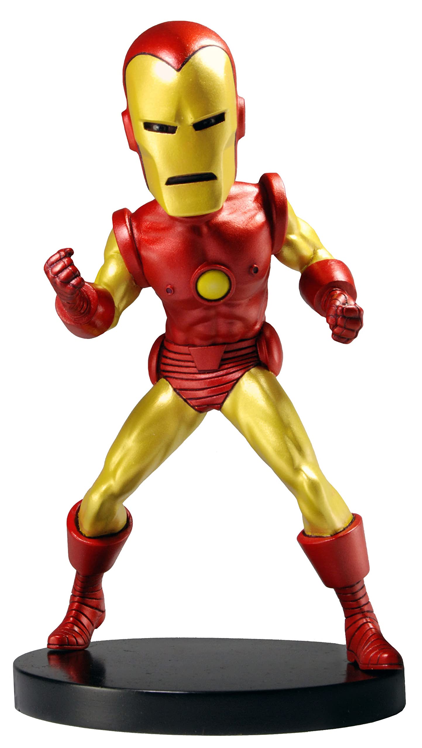 NECA Marvel Classic Head Knocker Iron Man Action Figure - 8 Inch Collectible Toy for Superhero Fans | Perfect for Display, Gifts, and Marvel Collections