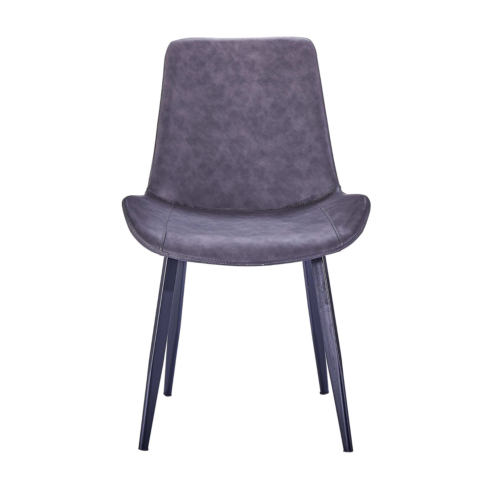 Criterionâ¢ 4-Piece Grey PU Dining Chairs Set with Carbon Steel Frame - Modern Kitchen & Dining Room Furniture for Home, Restaurant, and Office Use