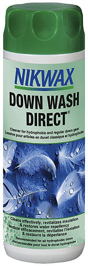 Nikwax Down Wash Direct 300ml - Gentle Down Jacket & Sleeping Bag Cleaner for Outdoor Gear Care | Perfect for Camping, Hiking & Winter Sports