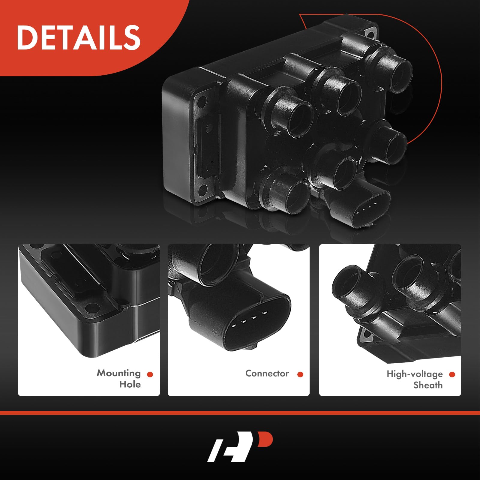 Premium Engine Ignition Coil Packs Compatible with Ford F-150 1998-2000, Mustang, Ranger, Windstar, Mazda MPV, Cougar & Mystique - High Performance Replacement Part for Smoother Acceleration & Better Fuel Efficiency