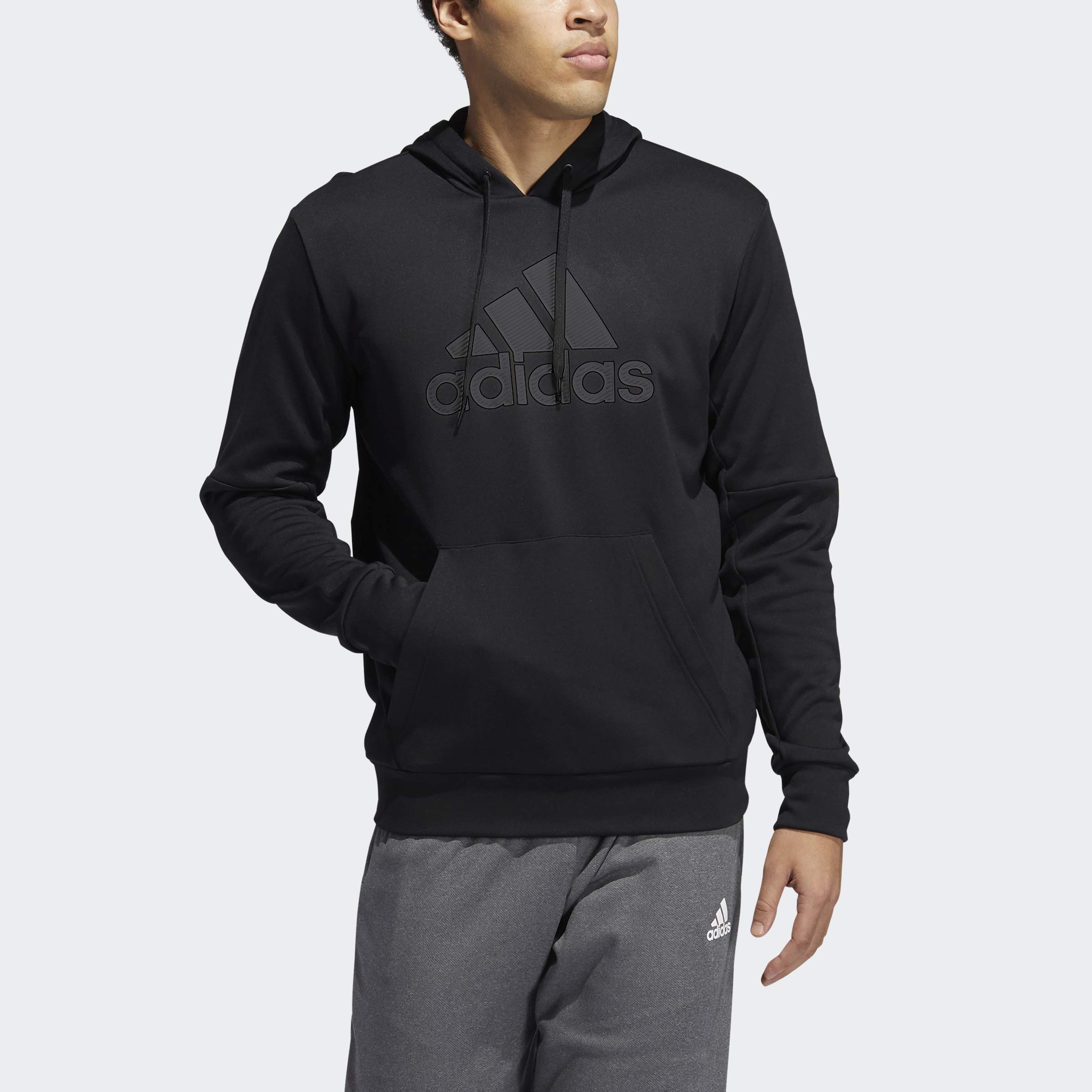 Adidas Men's Back to School Badge of Sport Hoodie - Comfortable Casual Pullover for College, Gym & Everyday Wear