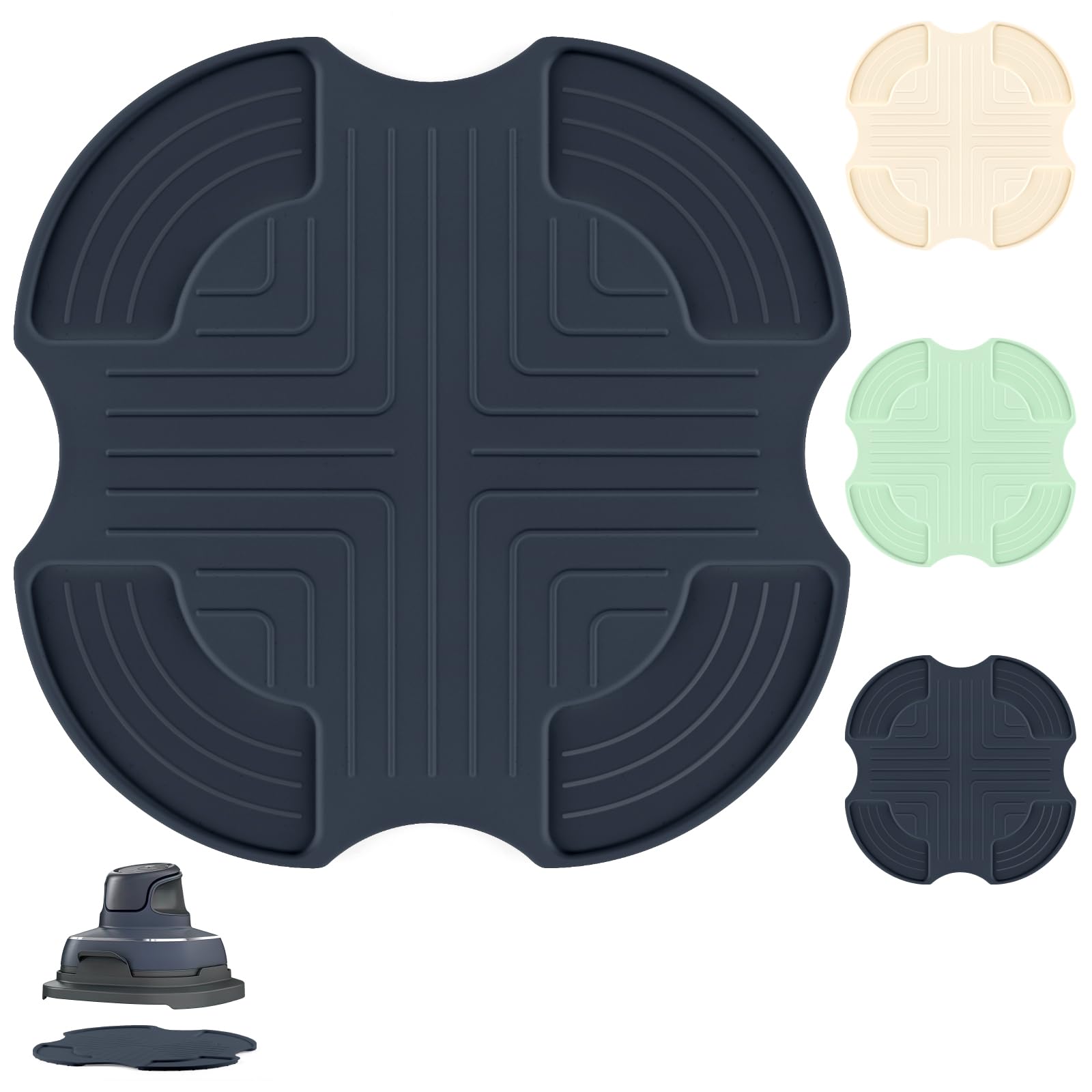 Heat-Resistant Silicone Air Fryer Trivet for Ninja Crispi – Reusable Non-Slip Mat Compatible with Ninja Crispi Glass Air Fryer Accessories (Gray) – Perfect for Countertop Protection & Serving Hot Dishes