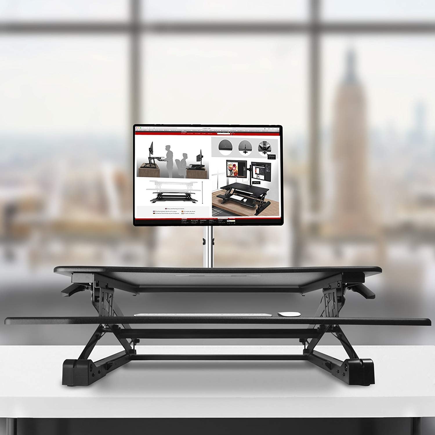 Duronic DM05D3 Height Adjustable Standing Desk Converter - 29