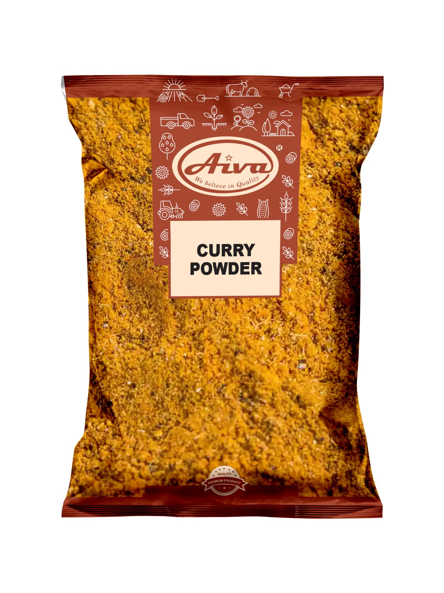 Premium AIVA Curry Powder - 100% Natural Vegan 10-Spice Blend | No Artificial Colors | 200g | Perfect for Indian Cooking, Meal Prep & Vegan Recipes