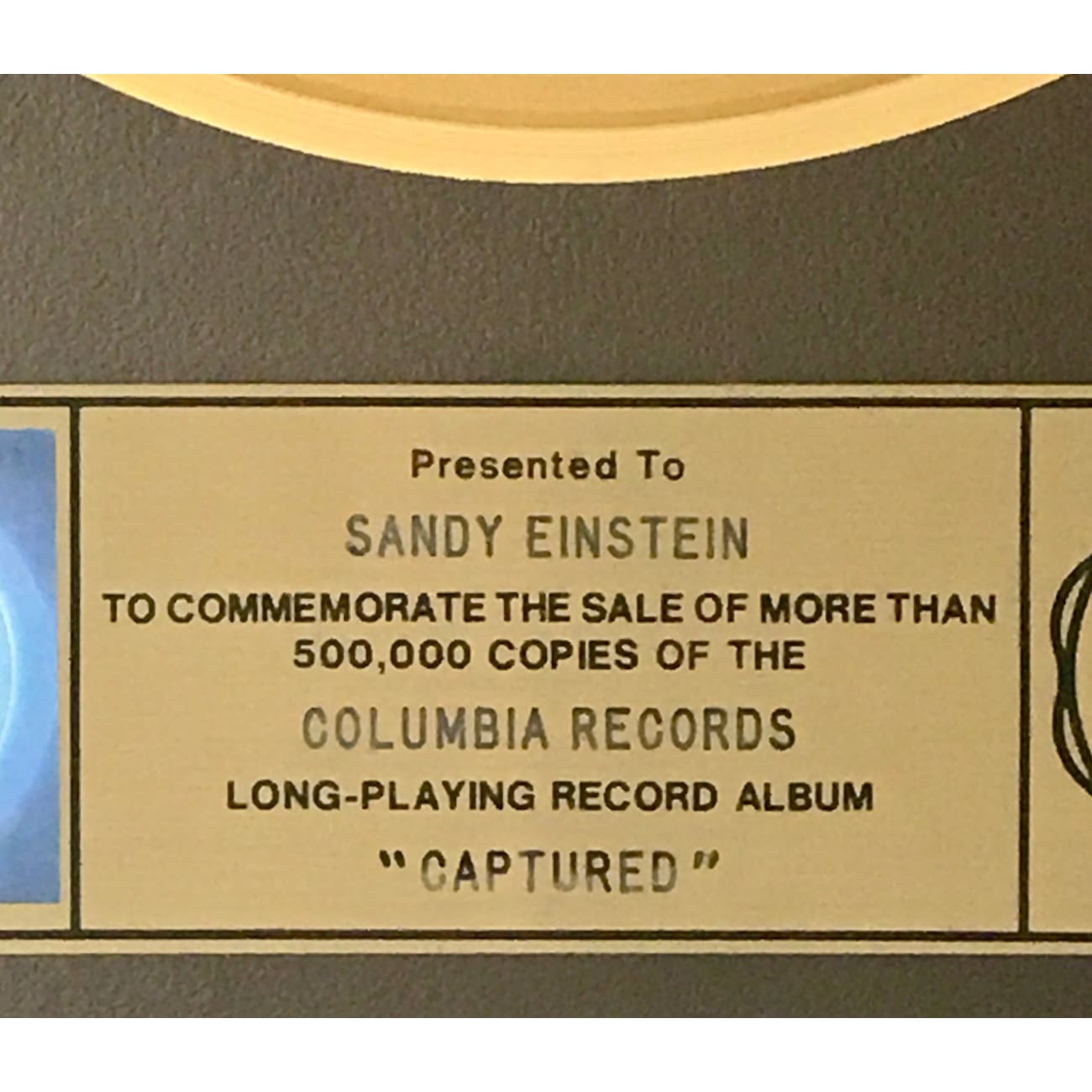 Journey Captured RIAA Gold LP Award - Certified Music Collectible for Fans & Display - Perfect for Home Decor, Music Room, or Gift for Rock Enthusiasts