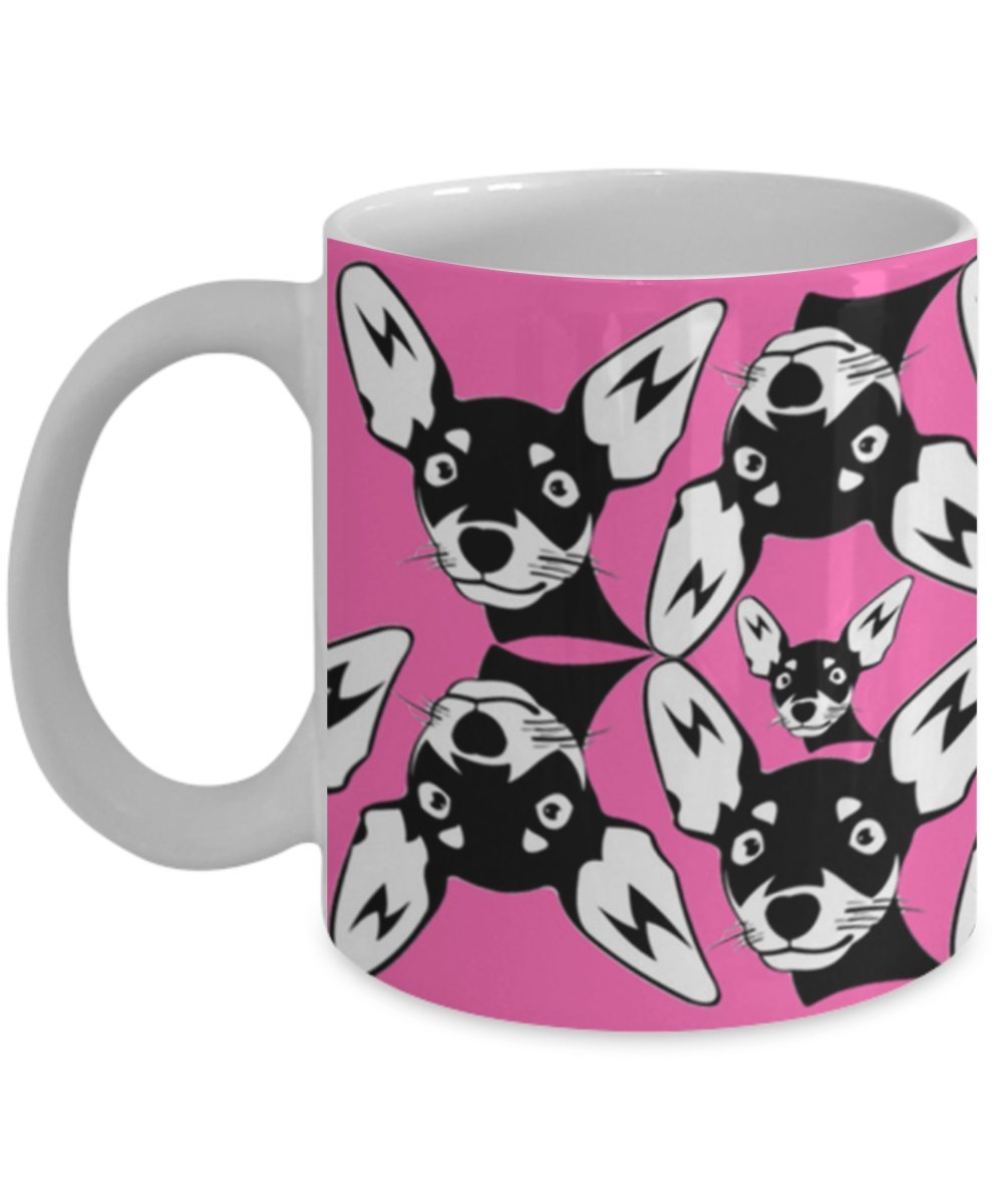 mmandiDESIGNS Pink Chihuahua Coffee Mug - 11oz Ceramic Tea Cup for Dog Lovers | Cute Gift for Him or Her | Perfect for Home, Office & Coffee Breaks