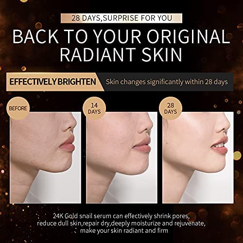 Best Face Serum for Glowing Skin - Anti-Aging & Hydrating Vitamin C Serum with Hyaluronic Acid - Perfect for Daily Skincare Routine & Nighttime Use