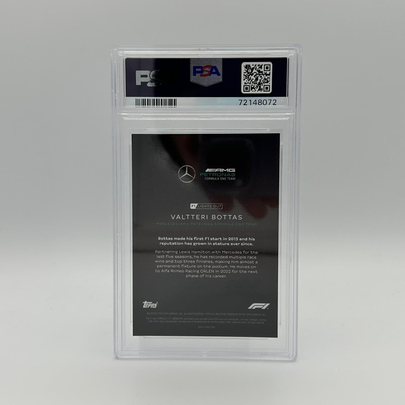 PSA 9 Graded 2002 Valtteri Bottas Purple Parallel Racing Card - Perfect for F1 Collectors & Motorsport Memorabilia Displays