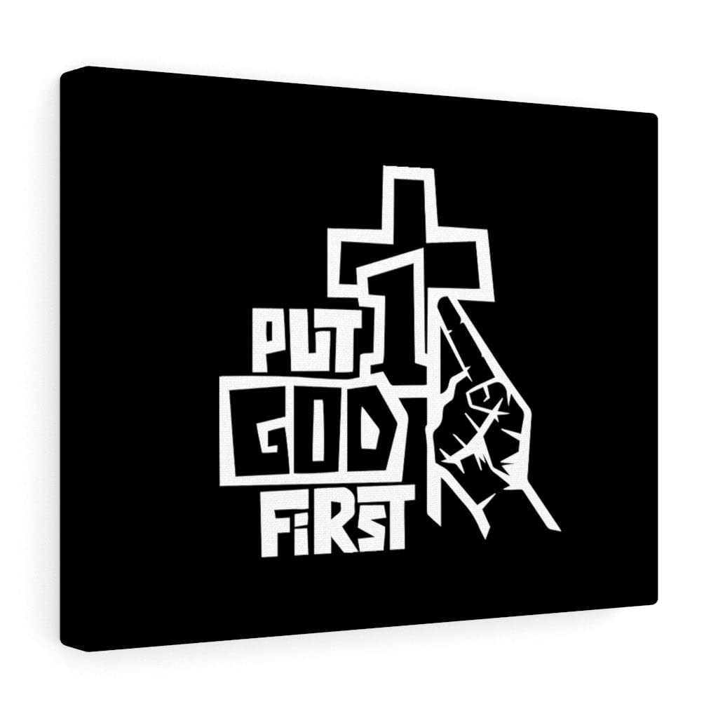 Christian Wall Art with Bible Verse - Ready to Hang Scripture Print for Home Decor | Express Your Faith & Put God First | Perfect for Living Room, Bedroom & Church Gifts