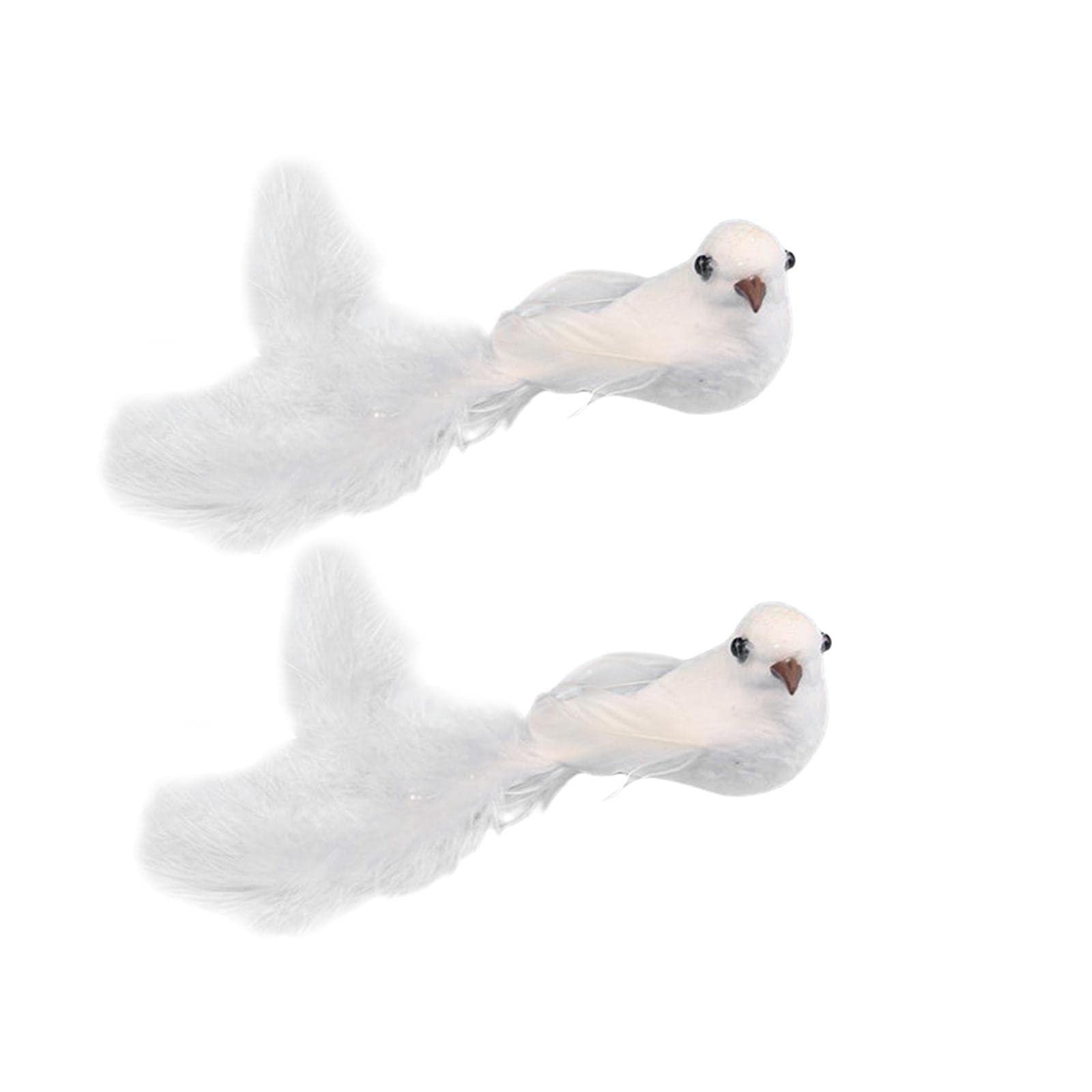 2 Pack Realistic Foam Doves - Lifelike Wedding Decorations, Party Accessories & Home Decor - Perfect Gift for Bird Lovers (Great for Centerpieces, Photo Props & Romantic Events)