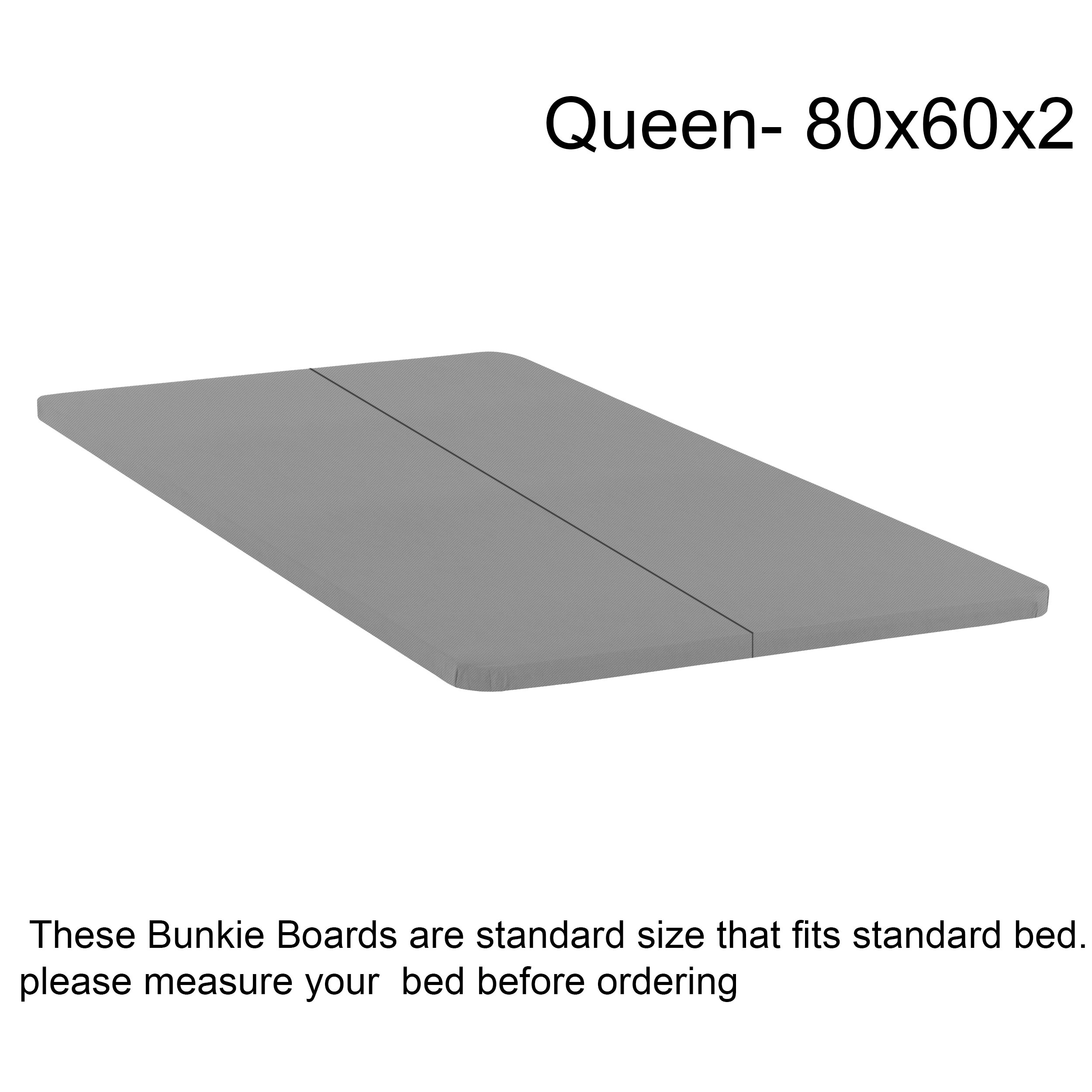 Premium Solid Wood Split Bunkie Board for Mattress Support - Fits Standard & Queen Size Beds (79
