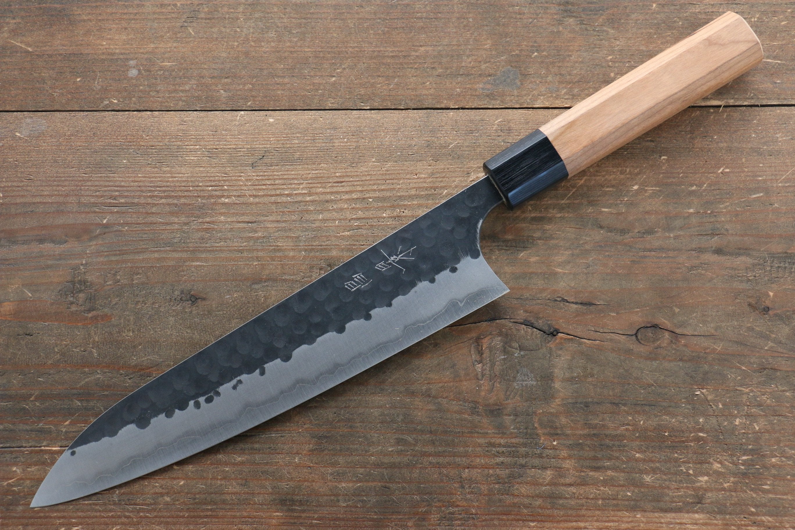 Masakage Koishi Blue Super Gyuto Knife 210mm - Japanese Chef Knife with American Cherry Wood Handle for Professional Cooking & Slicing
