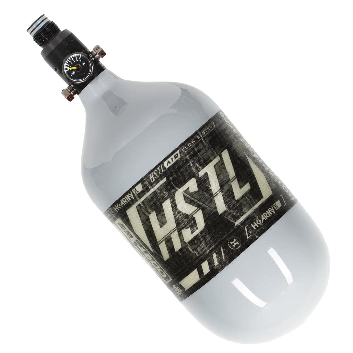 HK Army 68ci 4500psi HPA Paintball Air Tank - High Strength Carbon Fiber - Lightweight Grey - Perfect for Tournament Play & Outdoor Paintball Games