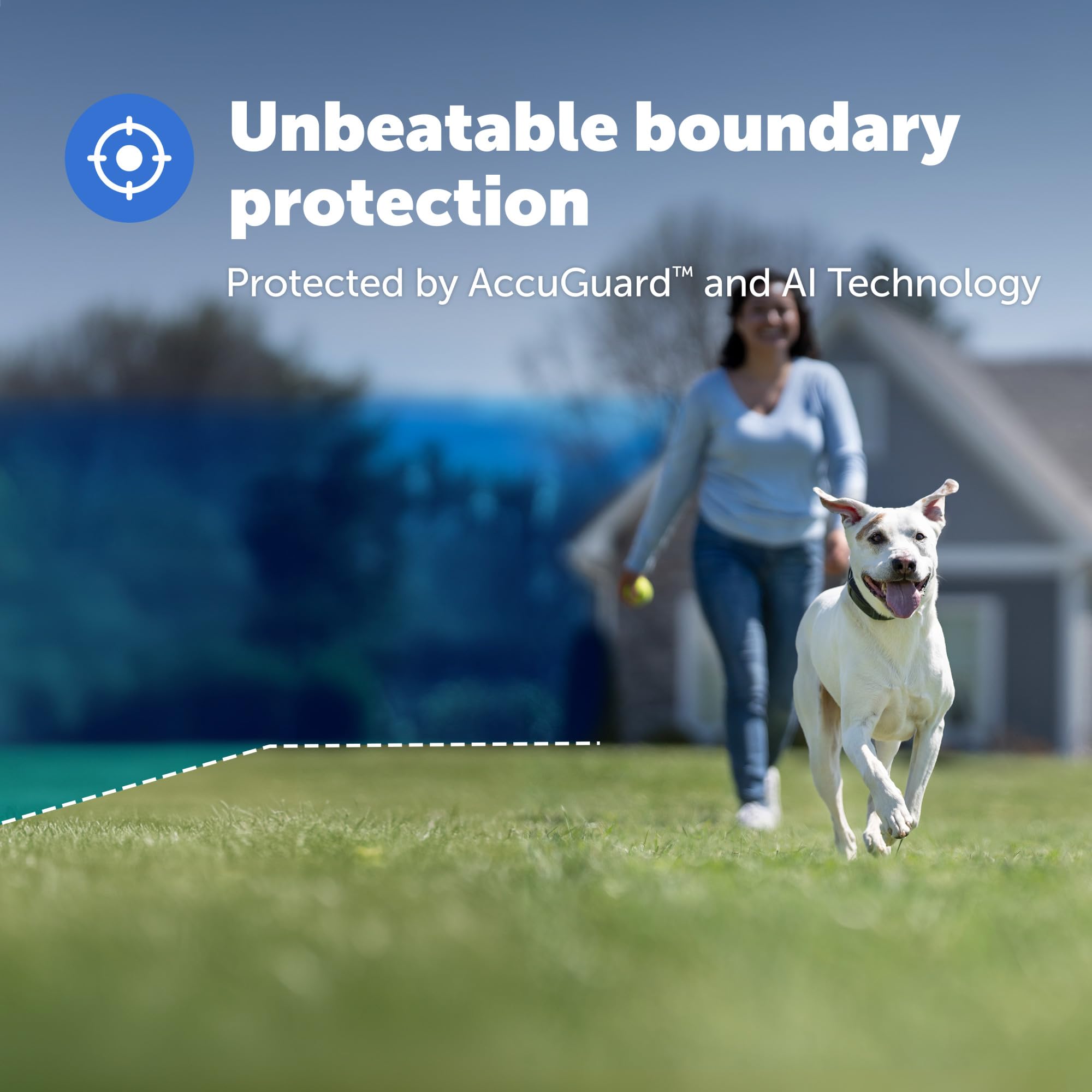 PetSafe Guardian GPS Dog Fence System - Wireless No Subscription Dog Containment for Large Yards (3/4+ Acres) - Safe GPS Tracking Collar for Dogs - Perfect for Backyard Security & Outdoor Pet Safety