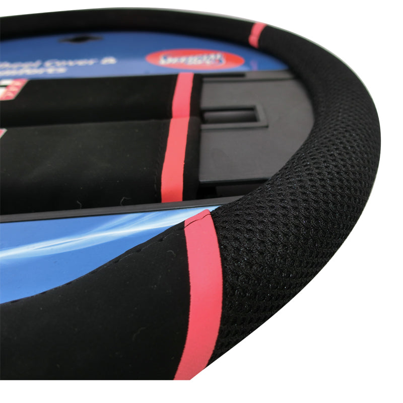 St Kilda AFL Steering Wheel Cover - Premium Car Accessory for AFL Fans | Perfect for Game Day & Road Trips