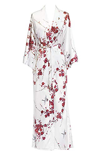 Cherry Blossom & Crane - White