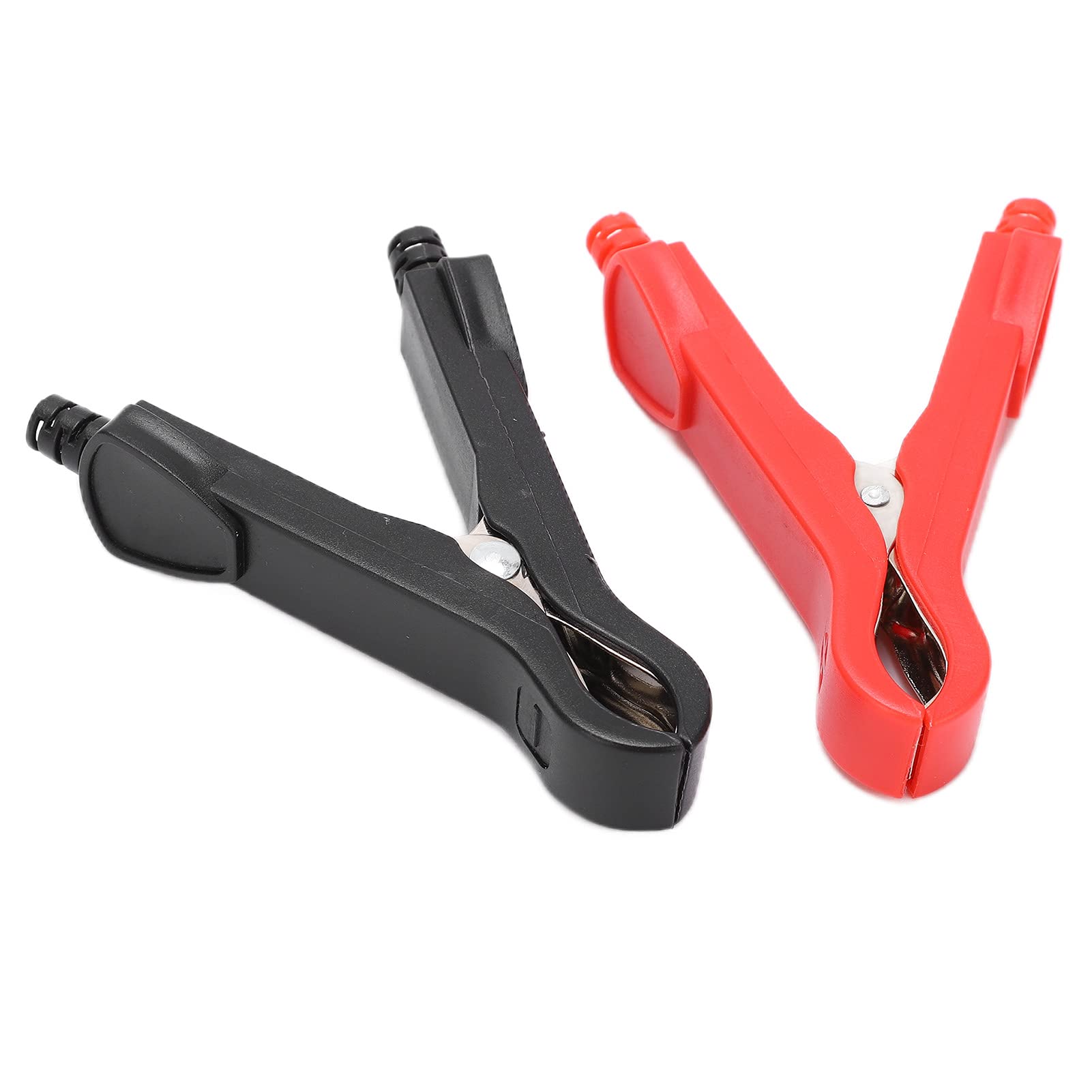 Nickel Plated Fireproof Electrical Test Clips - 2Pcs High Conductivity Test Leads for Multimeter, Circuit Testing & Electronics Repair | Perfect for DIY Projects, Lab Equipment & Electrical Maintenance