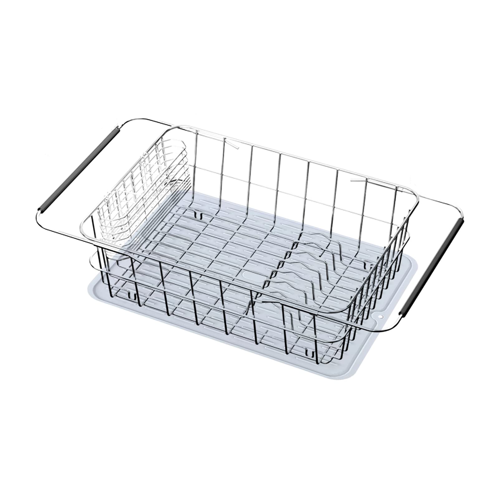 Lixin Tech Expandable Stainless Steel Dish Drying Rack - Adjustable 13.98
