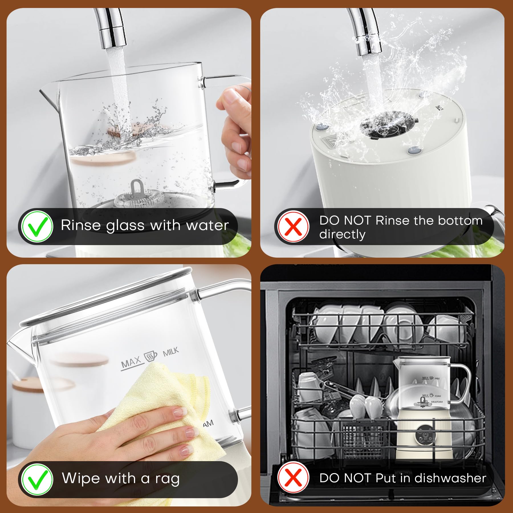 4-in-1 Electric Milk Frother and Steamer with LED Touch Screen, Non-Stick Bottom, 13.52oz Milk Warmer for Lattes, Cappuccinos, Macchiatos - Perfect for Home Coffee Bar, Breakfast, and Office Use - White
