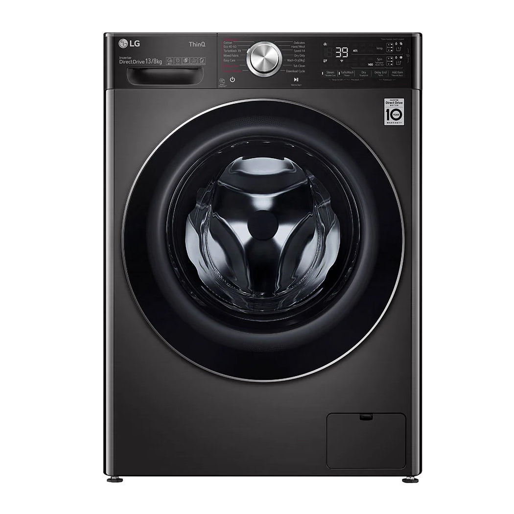 LG 13/8KG Washer Dryer Combo FV1413H2BA - Energy Efficient Laundry Machine with Free Gift - Perfect for Apartments & Small Spaces