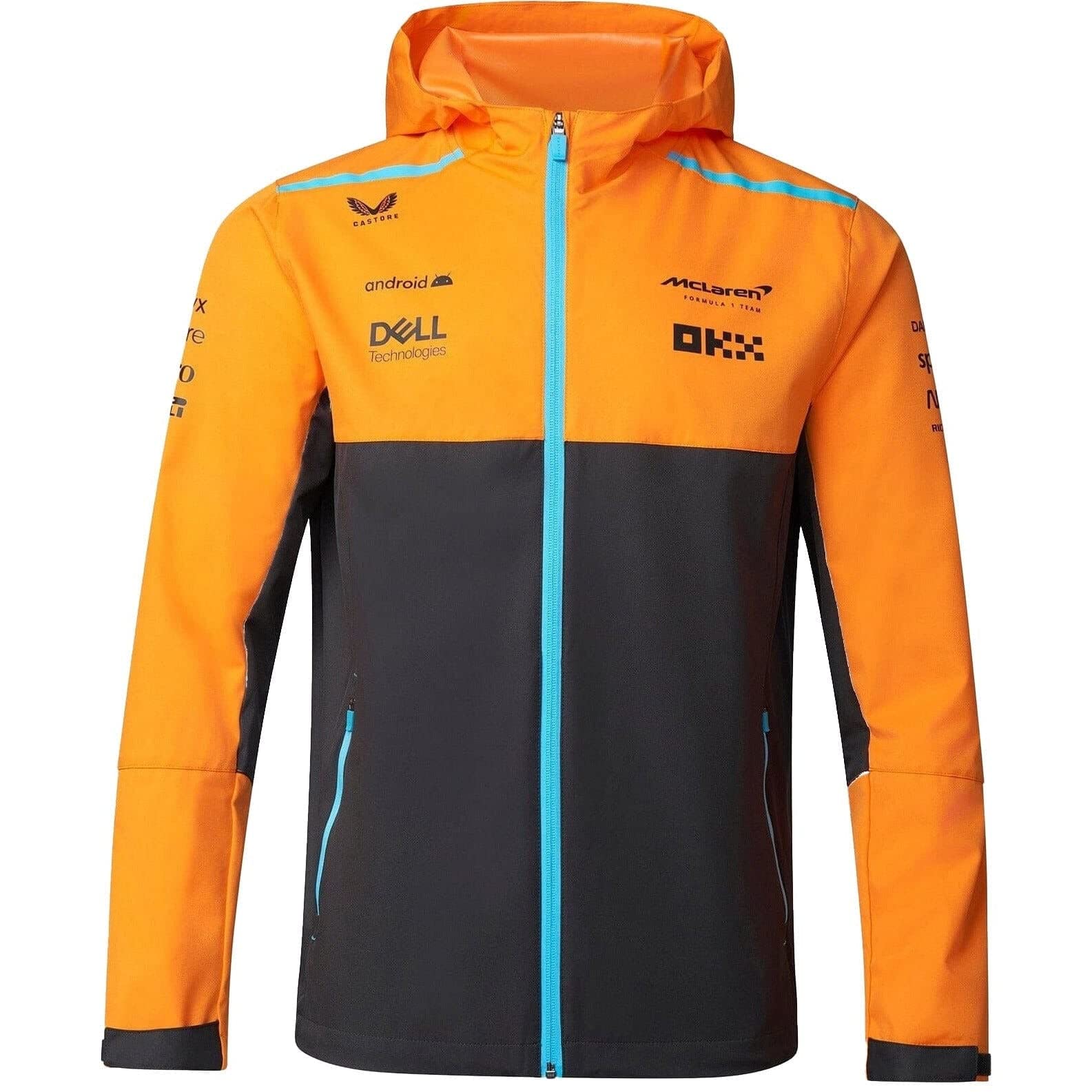 McLaren F1 2023 Team Women's Water Resistant Jacket - Official Racing Jacket for Women, Windproof & Lightweight - Perfect for F1 Races, Outdoor Sports & Casual Wear