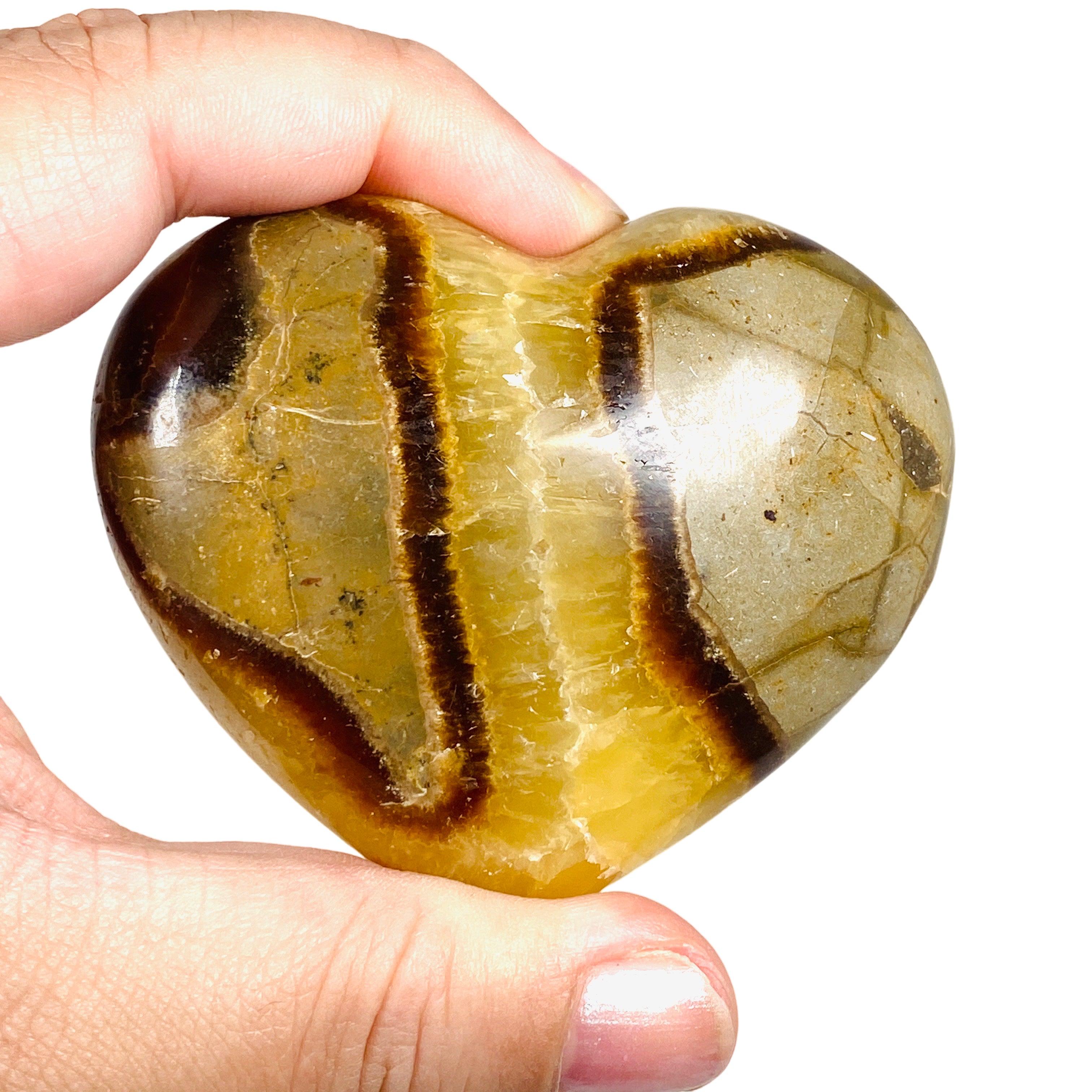 Septarian Jasper Heart SEJH 06 - Natural Stone Healing Crystal for Meditation, Chakra Balancing & Home Decor