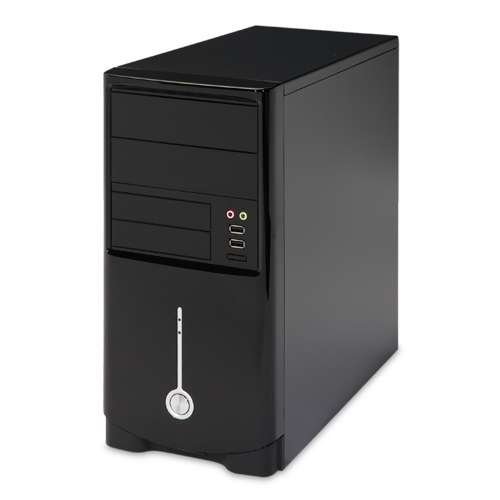 HEC 6T10LITE Mid Tower Computer Case - ATX PC Gaming Case with Tempered Glass Side Panel & RGB Lighting for Home Office and Gaming Setup