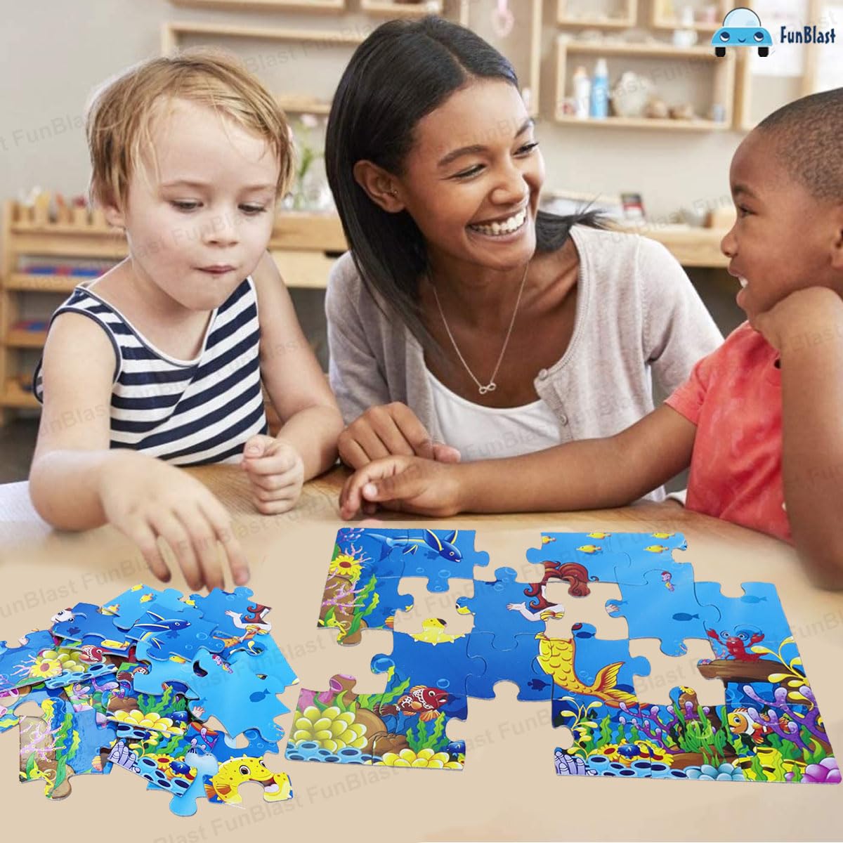 FunBlast Little Mermaid 24-Piece Jigsaw Puzzle for Kids Ages 4+ | Educational Toddler Puzzle Toy | Perfect for Birthday Gifts, Preschool Learning & Family Game Night (Multicolor)